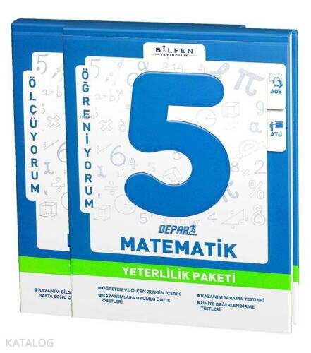 Bilfen Yayınları 5. Sınıf Matematik Depar Yeterlilik Paketi; Set - 1