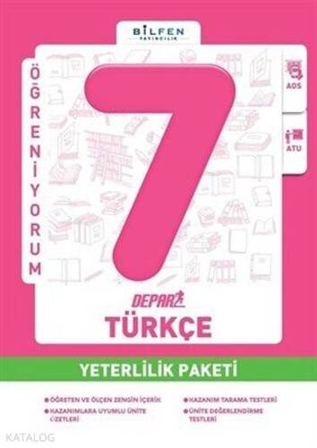 Bilfen Yayınları 7. Sınıf Türkçe Depar Yeterlilik Paketi; Set - 1