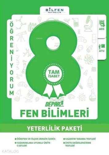 Bilfen Yayınları 8. Sınıf Fen Bilimleri Depar Yeterlilik Paketi; Set - 1