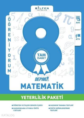 Bilfen Yayınları 8. Sınıf Matematik Depar Yeterlilik Paketi; Set - 1