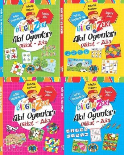 Bilgin Zeki ile Akıl Oyunları Dikkat Zeka - 4 Kitap Takım - 1