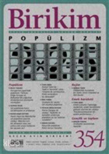 Birikim Aylık Sosyalist Kültür Dergisi Sayı: 354 Ekim 2018 - 1