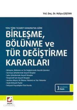 Birleşme, Bölünme ve Tür Değiştirme Kararları - 1