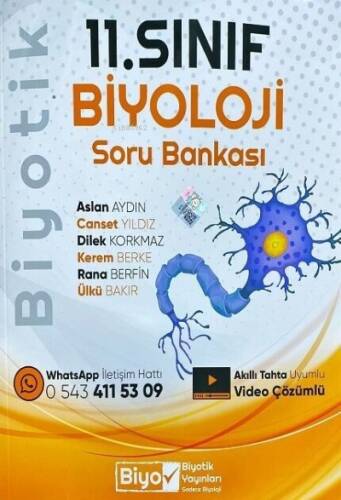 Biyotik Yayınları 11. Sınıf Biyoloji Soru Bankası 2022-2023 - 1