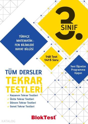 BlokTest Yayınları 3. Sınıf Tüm Dersler Tekrar Testleri BlokTest - 1