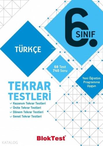 BlokTest Yayınları 6. Sınıf Türkçe Tekrar Testleri BlokTest - 1