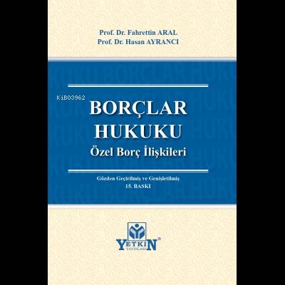 Borçlar Hukuku (Özel Borç İlişkileri) - 1