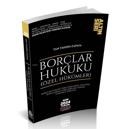 Borçlar Hukuku Özel Hükümler Konu Anlatımı - 1