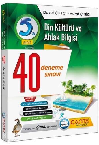 Çanta Yayınları 5. Sınıf Din Kültürü ve Ahlak Bilgisi 40 Deneme Sınavı Çanta - 1