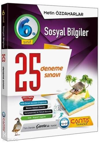 Çanta Yayınları 6. Sınıf Sosyal Bilgiler 25 Deneme Sınavı Çanta - 1