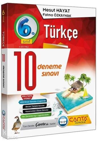 Çanta Yayınları 6. Sınıf Türkçe 10 Deneme Sınavı Çanta - 1