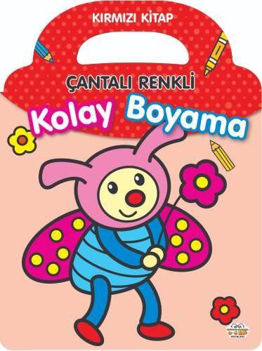 Çantalı Renkli Kolay Boyama Kitap -Kırmızı Kitap - 1