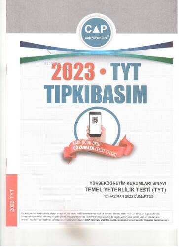 Çap Tyt Tıpkı Basım 2023 - 1