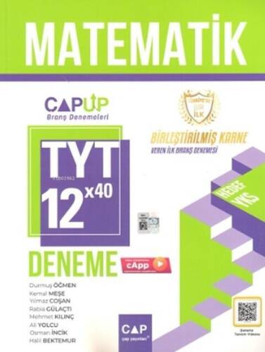 Çap Up Tyt Deneme Matematik 12*40 - 2024 - 1