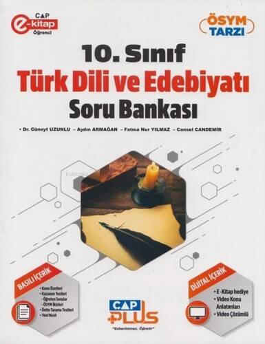 Çap Yayınları 10. Sınıf Türk Dili ve Edebiyatı Plus Soru Bankası - 1