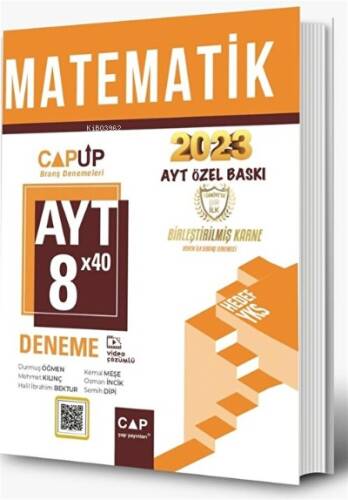 Çap Yayınları AYT Matematik 8 X 40 Up Deneme 2023 Özel Baskı - 1