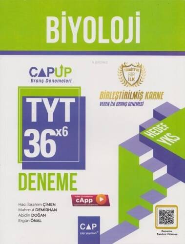 Çap Yayınları TYT Biyoloji 30 x 6 Up Deneme - 1