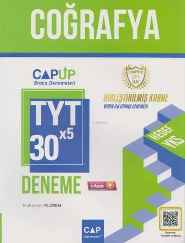 Çap Yayınları TYT Coğrafya 30 X 5 Up Deneme - 1