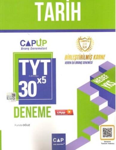 Çap Yayınları TYT Tarih 30 x 5 Up Deneme - 1