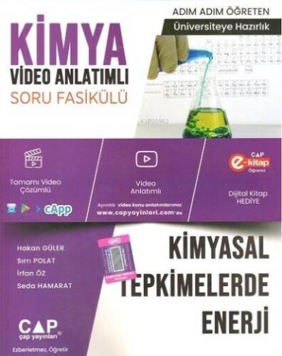 Çap Yayınları Üniversiteye Hazırlık Kimya Kimyasal Tepkimelerde Enerji Konu Anlatımlı Soru Fasikülü - 1