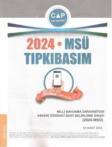 Çap Yayınları Üniversiteye Hazırlık MSÜ 2024 Tıpkı Basım - 1