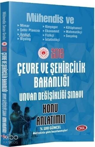 Çevre ve Şehircilik Bakanlığı Unvan Değişikliği Sınavı Mühendislik Grubu Konu Anlatımlı 2019 - 1