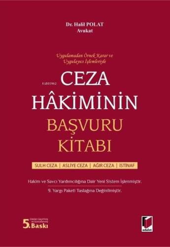 Ceza Hakiminin Başvuru Kitabı - 1