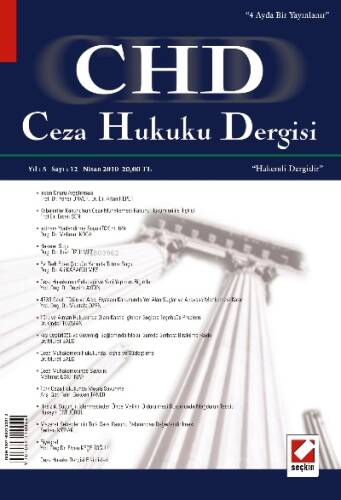 Ceza Hukuku Dergisi – 2008 Yılı Abonelik - 1