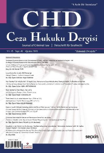 Ceza Hukuku Dergisi – 2021 Yılı Abonelik - 1