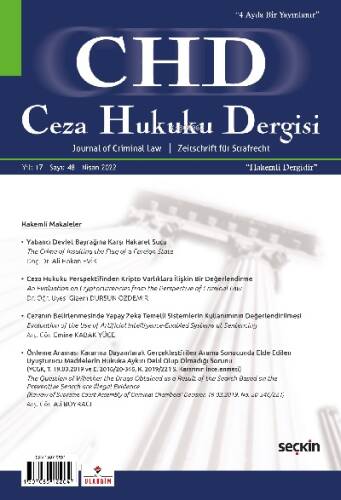 Ceza Hukuku Dergisi Sayı: 48 – Nisan 2022 - 1