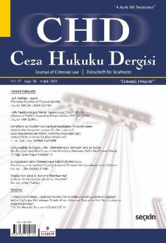 Ceza Hukuku Dergisi Sayı: 50 – Aralık 2022 - 1