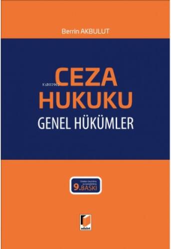 Ceza Hukuku Genel Hükümler - 1