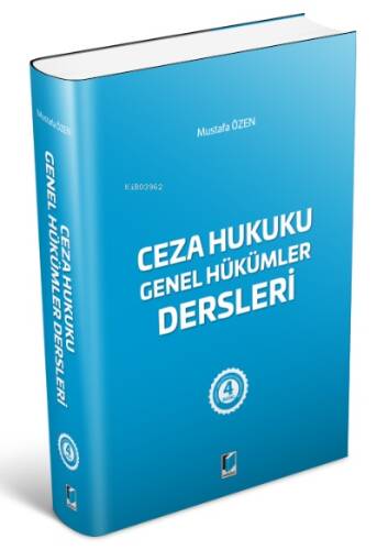 Ceza Hukuku Genel Hükümler Dersleri - 1