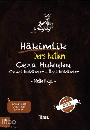 Ceza hukuku ;Genel Hükümler – Özel Hükümler - 1