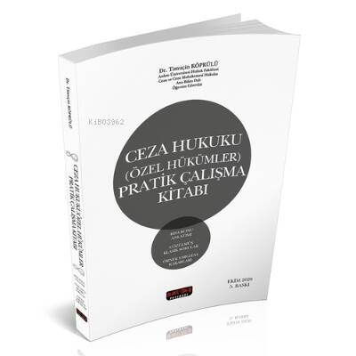 Ceza Hukuku Özel Hükümler Pratik Çalışma Kitabı - 1