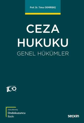 Ceza Hukuku;Genel Hükümler - 1