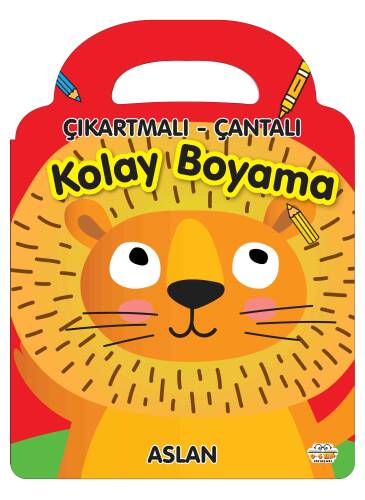 Çıkartmalı - Çantalı Kolay Boyama - Aslan - 1