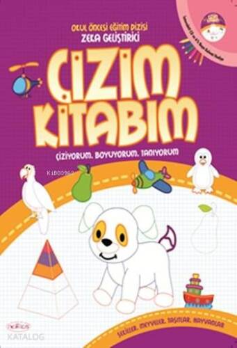 Çizim Kitabım; CD-ROM ve 6'lı Boya Kalemi Hediye - 1