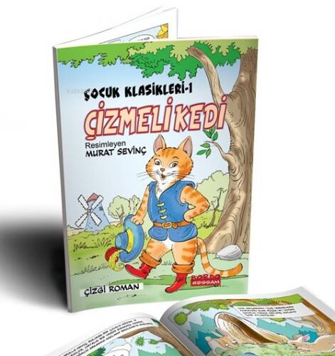 Çizmeli Kedi Renkli Çizgi Roman / Çocuk Klasikleri 1 - 1