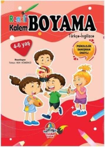 Çocuklar - Renkli Kalem Boyama - 1