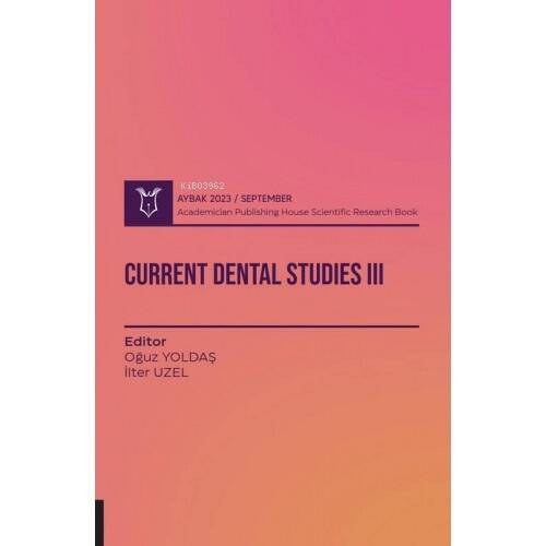 Current Dental Studies III ( Aybak 2023 September ) - 1