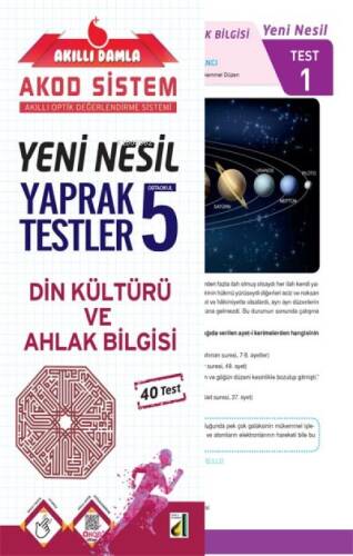 Damla Eğitim Yeni Nesil Din Kültürü ve Ahlâk Bilgisi Yaprak Testler - 5 - 1