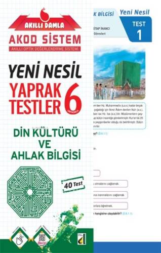 Damla Eğitim Yeni Nesil Din Kültürü ve Ahlâk Bilgisi Yaprak Testler - 6 - 1