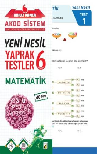 Damla Eğitim Yeni Nesil Matematik Yaprak Testler - 6 - 1