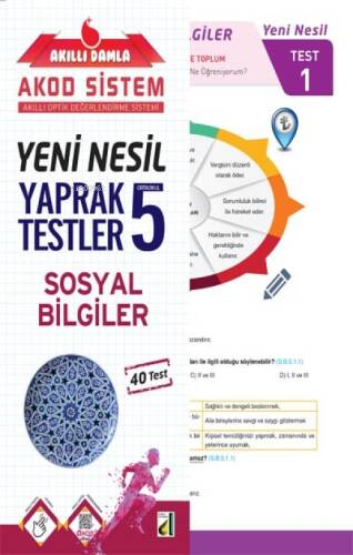 Damla Eğitim Yeni Nesil Sosyal Bilgiler Yaprak Testler - 5 - 1