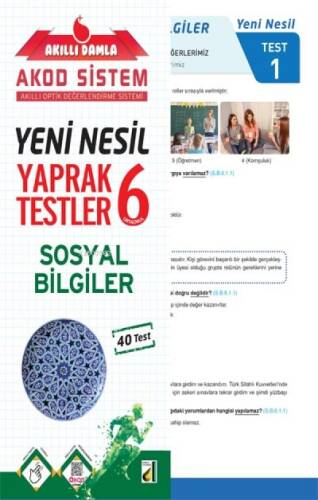 Damla Eğitim Yeni Nesil Sosyal Bilgiler Yaprak Testler - 6 - 1