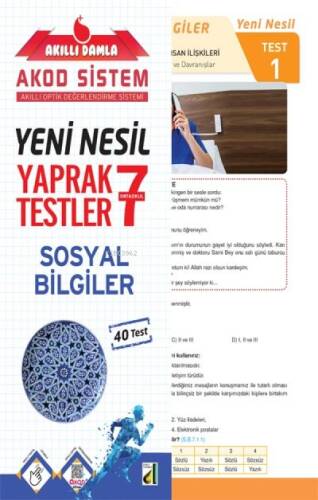 Damla Eğitim Yeni Nesil Sosyal Bilgiler Yaprak Testler - 7 - 1