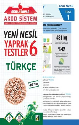 Damla Eğitim Yeni Nesil Türkçe Yaprak Testler - 6 - 1