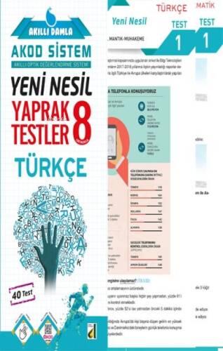 Damla Yeni Nesil Türkçe Yaprak Testler - 8 - 1