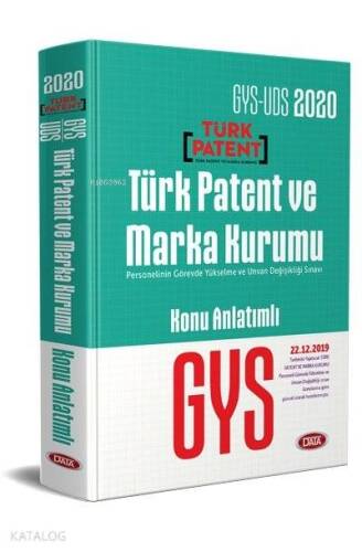 Data Yayınları 2020 GYS Türk Patent ve Marka Kurumu Konu Anlatımlı - 1